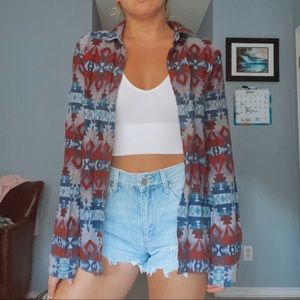 Urban Outfitters Printed Flannel